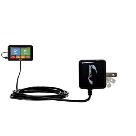 Gomadic Intelligent Compact AC Home Wall Charger suitable for the Mio Spirit 4800 - High output power with a convenient, foldable plug design - Uses T