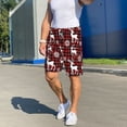 thumbnail image 6 of Pofeuu Plaid Reindeer Snowflakes Print Men's Soft Woven Elastic Waistband Sleep Pajama Short-3X-Large, 6 of 6