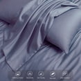 thumbnail image 5 of MooMee Duvet Cover Set Queen 600-TC 100% Extra Long-Staple Cotton Sateen Silky Smooth Luxury (Blueish Grey), 5 of 6