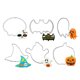 thumbnail image 3 of Juego de moldes de galleta de fantasma de calabaza de Halloween para hornear moldes de acero inoxidable para hornear dulces, barra de cocina G,11 Feliz Sencillez, 3 of 5
