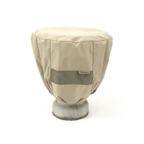Covermates Bird Bath Cover - Weather Resistant Polyester, Weather Resistant, Elastic Hem, Outdoor Living Covers, 24DIAMETER x 18H, Khaki