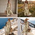 thumbnail image 3 of FOR U DESIGNS Vintage Tree Leaf Print Couple Matching Outfits Chinese Style Couple Shirt and Dress Linen-Like Men's Button Down Shirt Womens Sleeveless Summer Dress, 3 of 7