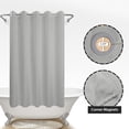 thumbnail image 4 of No Hook Grey Shower Curtain Soft Microfiber & Waterproof - Fabric Shower Curtain or Liner, Washable & Bottom Magnets, Hotel Cloth Shower Curtain, Gray, 71x74, 4 of 5