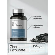 Zinc Picolinate 100mg | 180 Capsules | High Potency | by Horbaach