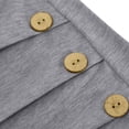 thumbnail image 5 of Aezemi Womens Button Side Shirts Round Neck Pleated Fashion Long Sleeve Pullover Outdoor Tops Trendy Comfy Spring Fall Casual All Match Shirts XL, 5 of 6