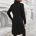 thumbnail image 7 of APEXFWDT Women's Cowl Neck Sweatshirt Dress Light Fleece Drawstring Long Sleeve Pullover Fall Winter Solid Long Sweatshirt with Pockets,XL,Black, 7 of 7
