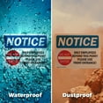 thumbnail image 6 of (2 Pack) Only Employees Beyond This Point! OSHA Notice Sign 14 Inch X 10 Inch Indoor / Outdoor Rust-Free Aluminum Metal Signs for Workplace, Workshop, and Construction Site, Made in the, 6 of 8