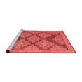 thumbnail image 2 of Ahgly Company Machine Washable Indoor Square Abstract Red Modern Area Rugs, 7' Square, 2 of 4