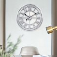 thumbnail image 3 of Reloj de ped, reloj Vintage Industrial con números , reloj decorativo con batería silenciosa pa interiore desván, sala de est, Plata Baoblaze Reloj de pared decorativo, 3 of 8