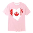 thumbnail image 5 of T-shirt Graphique pour Garçons Canada Drapeau Feuille d'Érable Canadienne Col Rond Manches Courtes Blouse Filles Fête de l'Indépendance Canadienne Imprimé Feuille d'Érable Mode Urbaine Garçons Fête Nationale Canadienne Haut Patriotique, 5 of 5