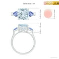 thumbnail image 5 of Angara Natural 2.7 Ct. Aquamarine with Tanzanite Three Stone Ring in 14K White Gold for Women (Ring Size: 12), 5 of 10