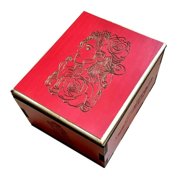 Creative Crafthouse Red Belle Puzzle Box, Exquisite Maple Wood Keepsake, USA Made