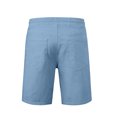thumbnail image 6 of Cethrio Boys Cargo Shorts, Casual Summer Elastic Waist Knee Length Running Shorts Light Blue Size 9-10T, 6 of 7