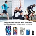 thumbnail image 5 of Hukapapa Bolso de cuero de PU para deportes al aire libre, fitness, correr, teléfono móvil, brazalete, bolso de muñeca, impermeable, rojo, 5 of 5
