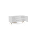 thumbnail image 4 of Polifurniture Shard 59 in. Sideboard with 2 Shelves & 3 Drawers, White & Oak, 4 of 13