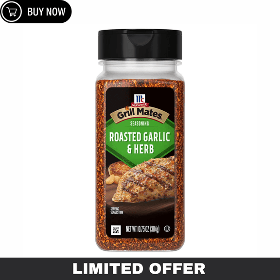 McCormick Grill Mates Roasted Garlic & Herb Seasoning, 10.75 oz.