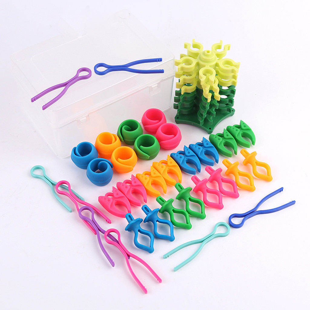33pc sewing thread bobbin holder clamp clips column bobbin set for