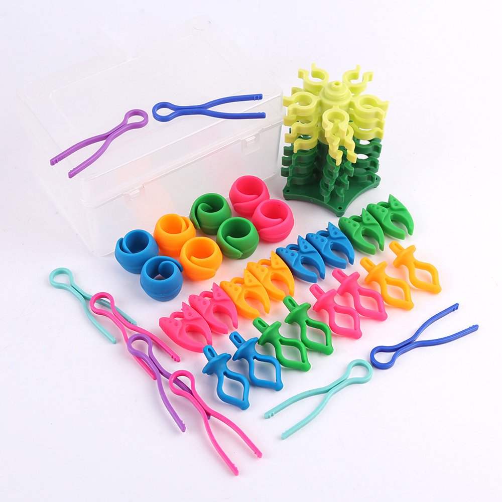 33PC Sewing Thread Bobbin Holder Clamp Clips Column Bobbin Set For