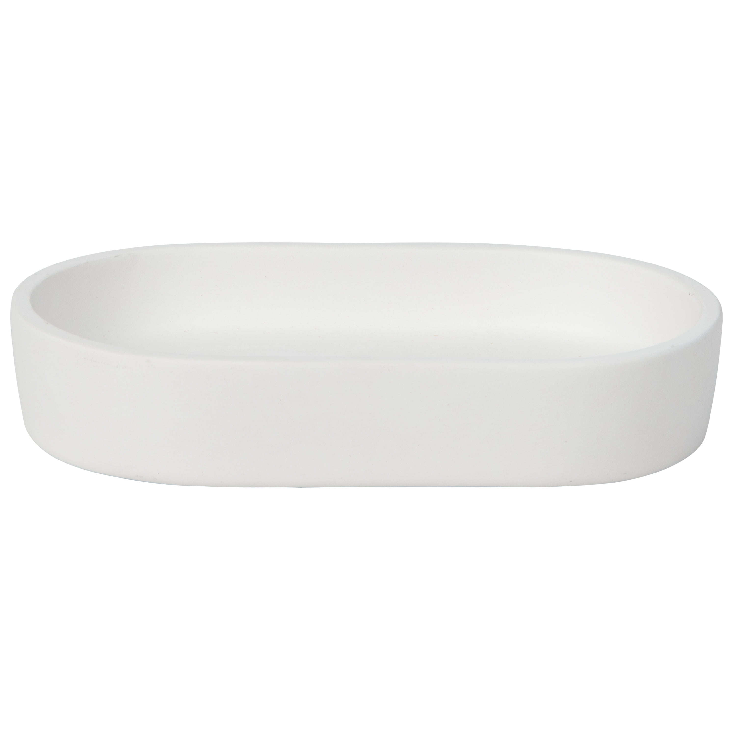 Hello Hobby Trinket Tray, White Ceramic, Ready to Paint 3"x5" Oval