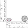 thumbnail image 6 of Gem Stone King 925 Sterling Silver Red Ruby Ring Set with Oval Moissanite (3.70 Cttw), 6 of 7