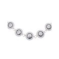 thumbnail image 2 of CTM Circle Stone Beaded Concho Silver Chain Belt Adjustable (Women), 2 of 3