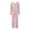 Pink, variant on Tnhcen Women's 2 Pieces Milk Silk Long Sleeve & Pants Pajama Set V-Neck Lazy One Cozy Nightwear Homewear S-3XL