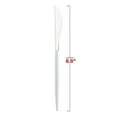 thumbnail image 4 of Smarty 8.8" Silver with White Handle Moderno Disposable Plastic Dinner Knives 240 ct, 4 of 7