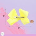 thumbnail image 4 of Motique Accessories 3 inch Grosgrain Bow for Little Child Girls- Set of 6 (Hot Pink Orange Yellow), 4 of 5
