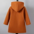 thumbnail image 3 of MexChoioe Big Kids Button Up Hooded Outerwear Wool Blend Mid Length Coat Fall Winter Fashion Everyday Cold Weather Coat for Boys and Girls, 3 of 7