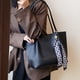thumbnail image 4 of Bolsos de mano para mujer, bolsos tipo cartera con asa superior, bolso de hombro de PU, negro, 4 of 5