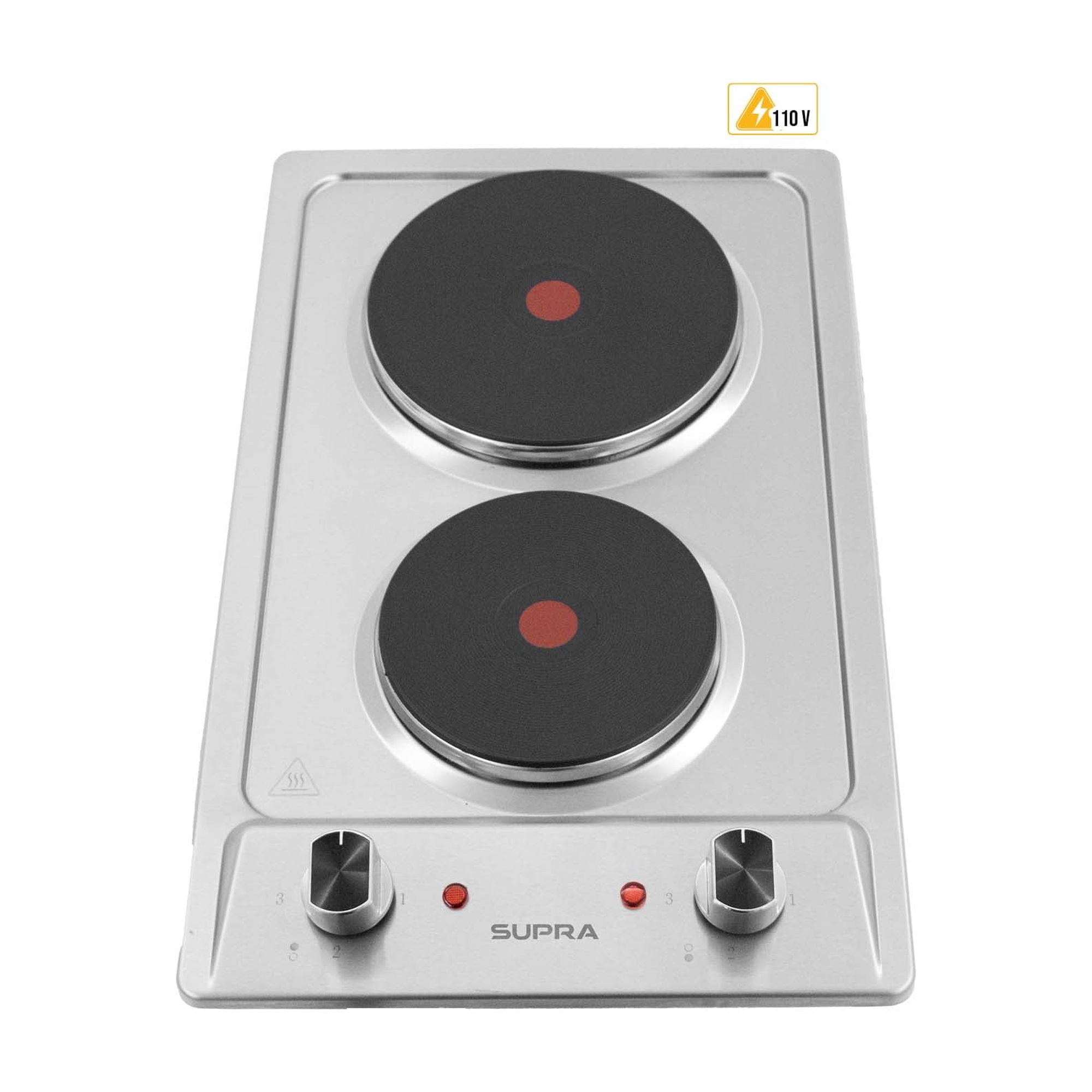 Parrilla eléctrica de empotre Supra 2 quemadores de acero inoxidable 2P TRAMONTO