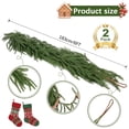 thumbnail image 4 of Scidweet 2 Pcs Christmas Garlands Decorations, 12 ft Real Touch Artificial Norfolk Pine Christmas Greenery Garlands for Table Mantle Fireplace Holiday Indoor Outdoor Xmas Decor, 4 of 8
