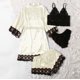 thumbnail image 4 of Mujeres Tallas grandes Lencería sexy Bata de seda Satén Albornoz Conjunto de cuatro piezas Ropa de dormir Pijamas Fridja nalpqowj49903, 4 of 6