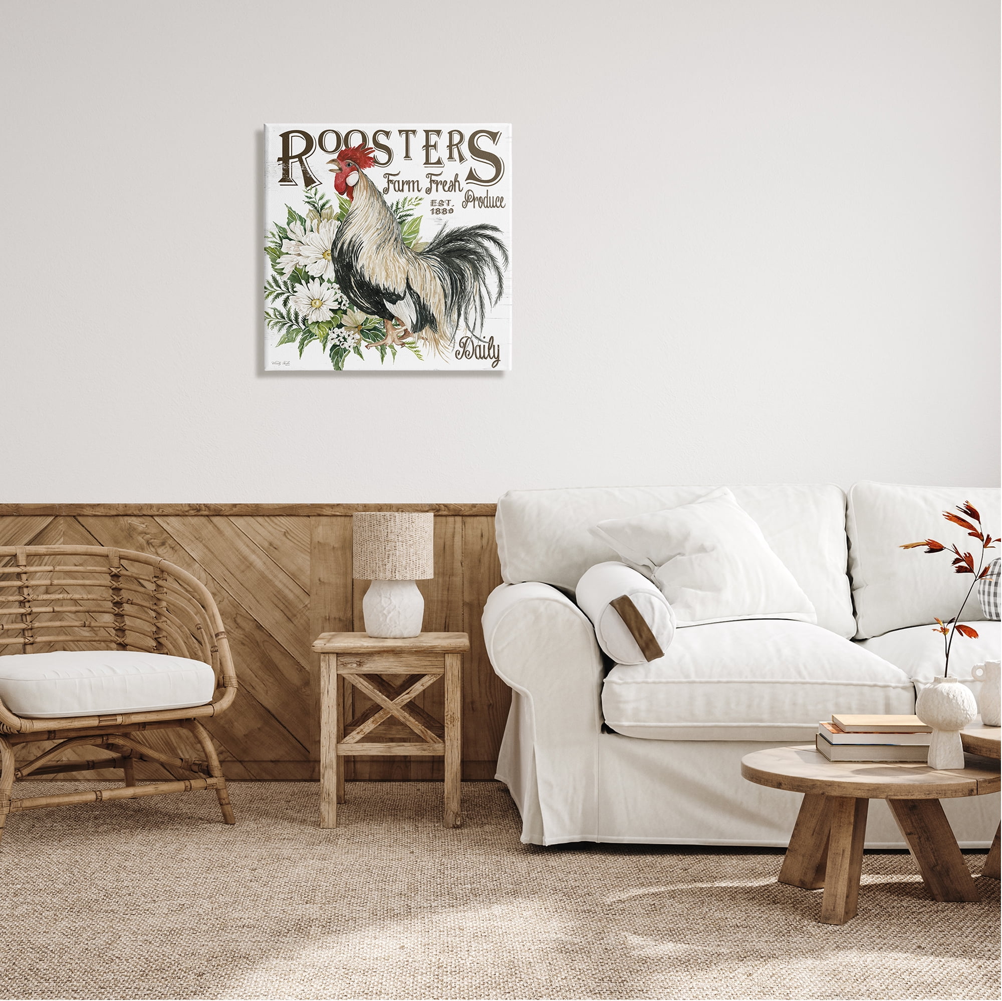 Stupell Industries Farm Fresh Produce Phrase Botanical & Floral Painting Gallery Wrapped Canvas Print Wall Art, 24 x 24