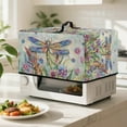 thumbnail image 3 of Whosucclay Dragonfly Daisy Leaf Print Microwave Oven Grill Cover Protector Heat-Resistant Microwave Oven Cover Dustproof Stain Resistant Machine Protector for Home Kitchen Decor-L, 3 of 7