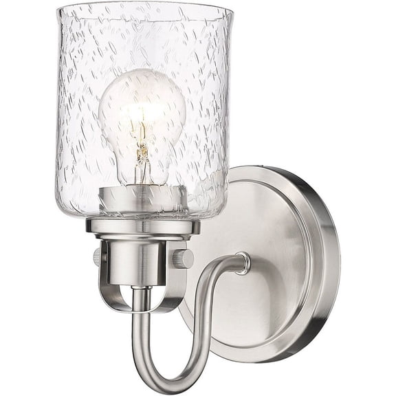 340-1S-BN-Z-Lite-Kinsley - 1 Light Wall Sconce In Transitional Style-9.5 Inches Tall and 5.25 Inches Wide-Brushed Nickel Finish