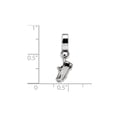 thumbnail image 4 of Sports Shoe Dangle Charm .925 Sterling Silver Antique Finish Reflection Beads, 4 of 5