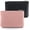 Black+Pink, variant on 2Pcs Lychee Pattern Coin Purse, PU Zipper Portable Coin Purse Mini Change Wallet Coin Pocket for Women Credit Card ID Key Headset Lipstick Organizer (Flesh color+Brown)