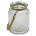 thumbnail image 2 of Ribbed Round Jar With Rope Wrapped Neck - 4.25"X4.25"X5.75", 2 of 6