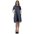 thumbnail image 2 of Moomaya Short Sleeve Dresses Plus Size Women Scoop Neck Mini Tunic Dresss, 2 of 4