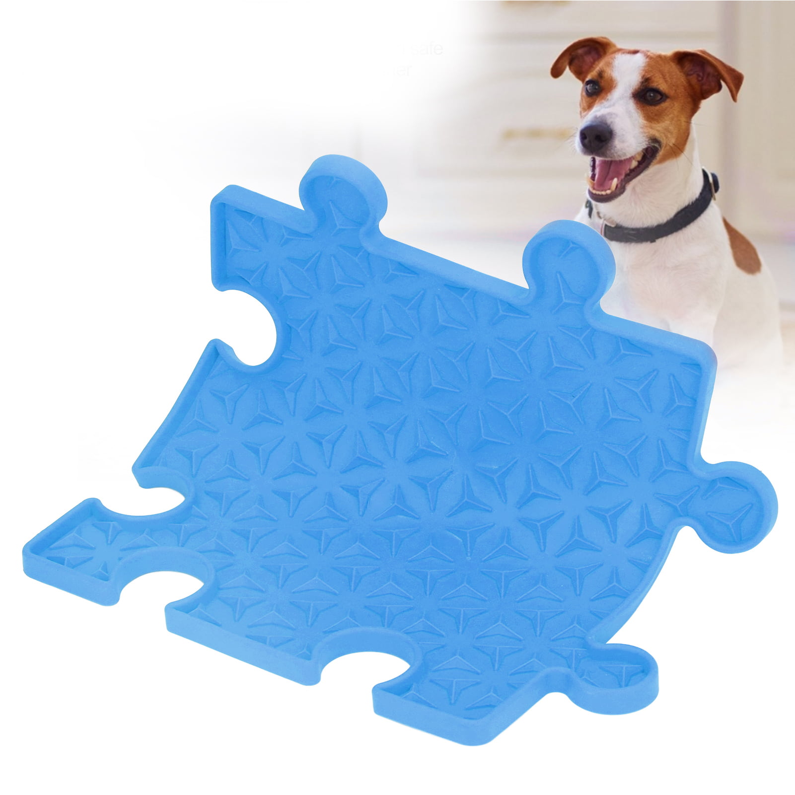 Spencer Paws Licking Mat for Dogs and Cats, Dog Slow Feeder Pat Dog Interactive Mat for Boredom Reducer, Calming Anxiety, Size: 19, Blue