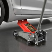 3 Ton Low Profile Floor Jack 5.31-18.11 Inch Lift, 6600 LB Hydraulic Car Jack with Wheels for Garage Auto Repair,Red