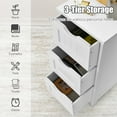 thumbnail image 5 of Topbuy 3-Drawer Bathroom Floor Cabinet Freestanding Side Storage Organizer w/Cut-Out Handle White, 5 of 8