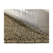 Resilia - Clear Vinyl Plastic Floor Runner/Protector for Deep Pile Carpet - Non-Skid Decorative Pattern, (27 Inches Wide x 6