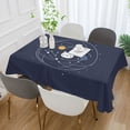 thumbnail image 2 of Yayeee Tablecloths 60" x 90" Rectangle Wrinkle Resistant Party Table Cover, White Cat Planet, 2 of 8
