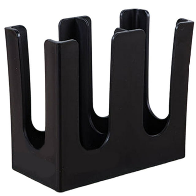 Dispensador de tapas para vasos de papel desechables negros, organizador de vasos y tapas para mostrador. 2 compartimentos