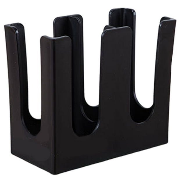 Portavasos desechable negro para café, portavasos de papel desechable, dispensador de tapas para vasos 2 compartimentos