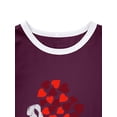thumbnail image 3 of TWZH Women Heart Graphic Print Round Neck Long Sleeve Plain Shirt, 3 of 5