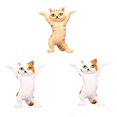 thumbnail image 1 of Gatos Lindos Adorno Escultura Decoración Naranja+ Lindos Gatos Adorno Escultura Decoración Blanco Naranja Sunnimix Escultura de estatua de gato, 1 of 3