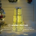 thumbnail image 5 of Sunjoy Christmas Decoration 34 Inch Illuminated Stacking Gift Box, 3D Tinsel Santa Stacking Gift Box Outdoor Garden Yard Lawn Festive Holiday Decoration with Lights for Indoor & Outdoor, 5 of 9